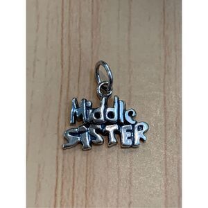 925 Middle Sister Sterling Silver Jewelry Charm